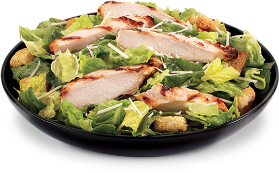Grilled Chicken Caesar - Grilled Chicken Caesar Salad Png (600x350), Png Download