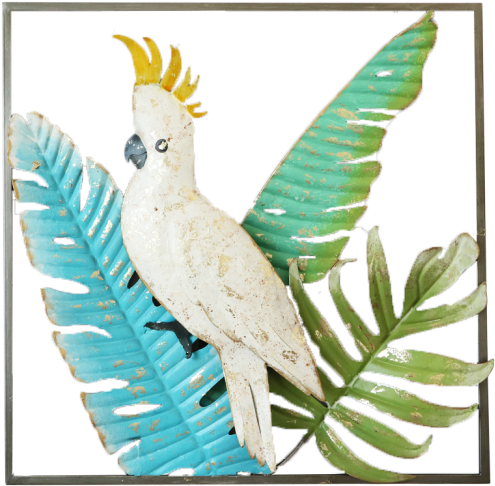 Cockatoo Tropical Wall Art 54cm - Sulphur-crested Cockatoo (500x500), Png Download