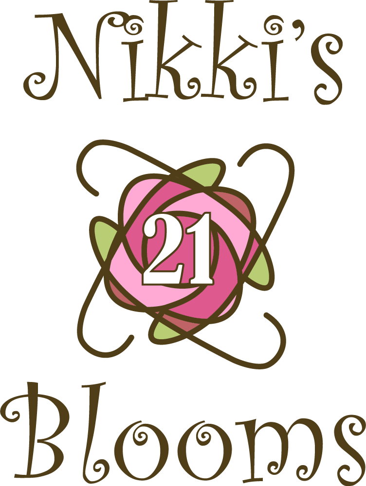Nikki's 21 Blooms - Wall Decor Plus More Funky 3-letter Monogram Wall Stickers (752x1000), Png Download