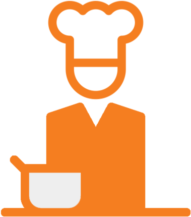Chef-icon - Chef Orange Icon Png (1000x444), Png Download