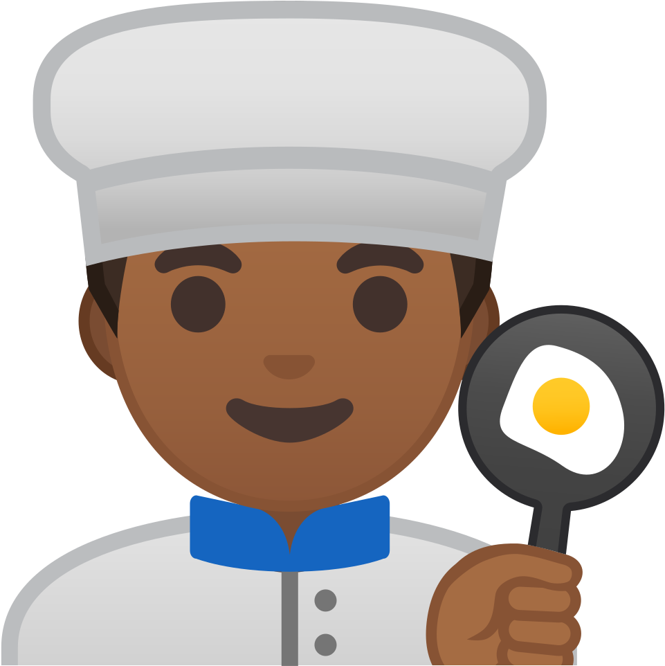 Download Svg Download Png - Emoji Man Cook Light Skin Tone (1024x1024), Png Download
