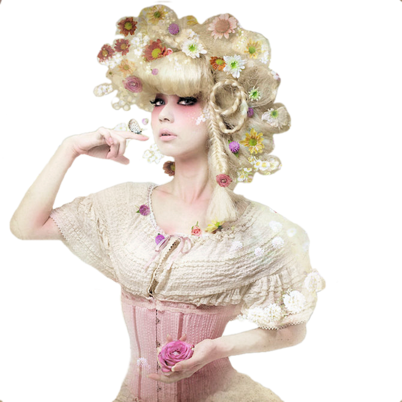 Tubes Femmes Fleurs Png - Framed Poster Prints - Girl Of The Flower Garden By (800x800), Png Download