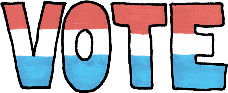 Political Clipart Ballot Box - Vote Clipart (800x327), Png Download