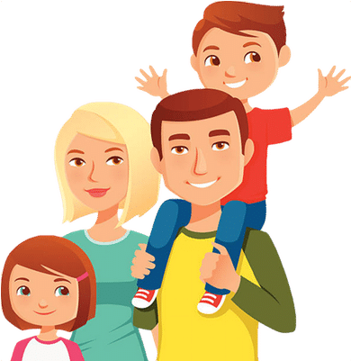 Au Pair - Kid Cartoon Family (400x400), Png Download