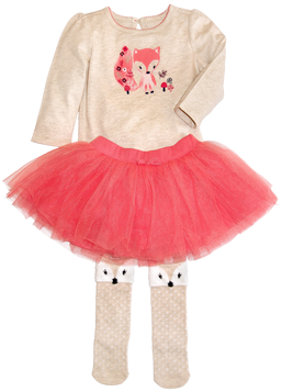 Baby Girl & Boy Forest Fox Skus Found 8/4/17 - Miniskirt (315x400), Png Download