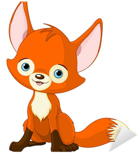 Cartoon Baby Fox (400x400), Png Download