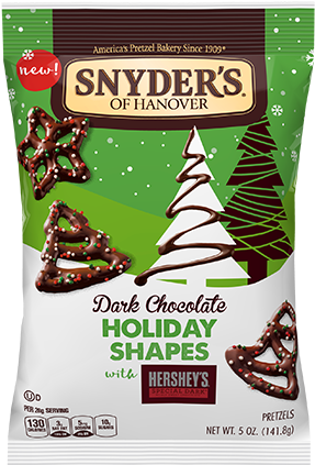 Dark Chocolate Holiday Shapes - Snyders Holiday Shapes (290x490), Png Download