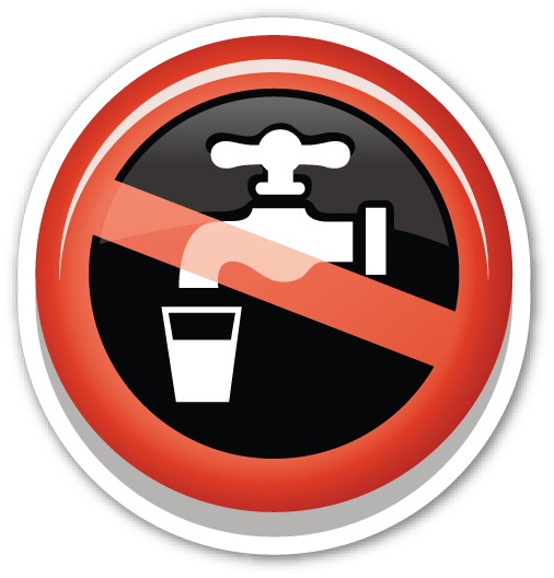 Non Potable Water Symbol - No Water Emoji (506x528), Png Download