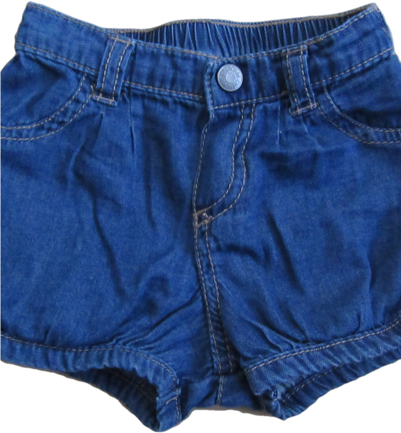 Download HD Baby Girls 69 Months Cherokee Soft Jean Shorts Shorts
