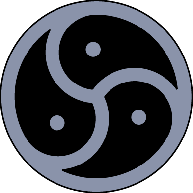 Triskelion Points Black - Triskele Bdsm (393x393), Png Download
