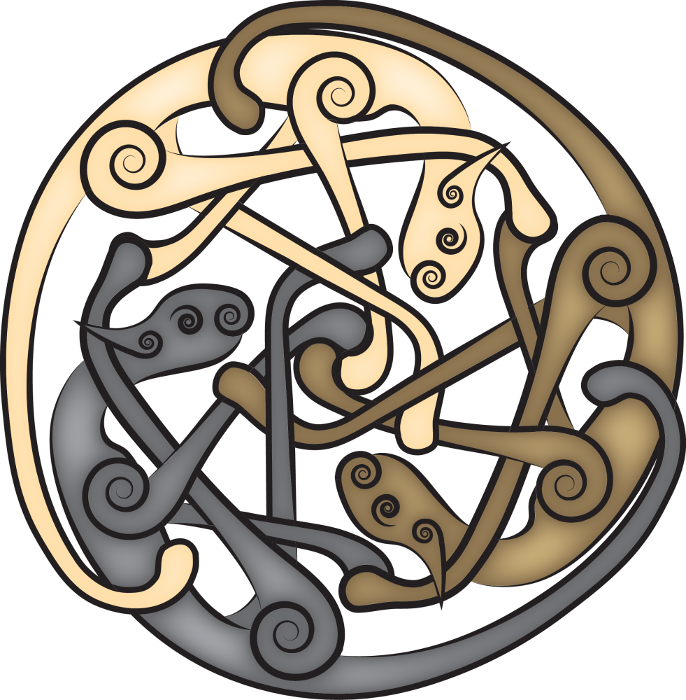 Celtic Cat Triskelion - Cat Triskelion (981x1000), Png Download