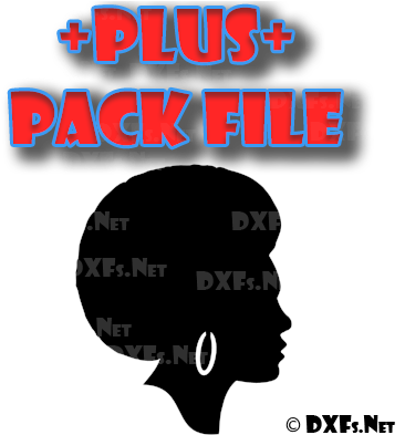 Dxf238-p African American Lady Silhouette Design For - Half Circle Design Cnc (400x400), Png Download