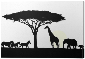 African Tree Silhouette Png (400x400), Png Download