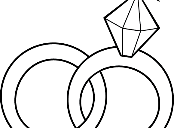 Joined Wedding Free Clipartix X - Clip Art Wedding Rings Png (579x425), Png Download