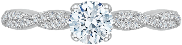 Promezza 14 K White Gold Promezza Engagement Ring - Tacori Ht254625rd Engagement Ring (800x800), Png Download