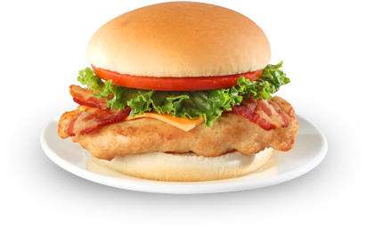 Grilled Chicken Club Sandwich - Bojangles Grilled Chicken Club Sandwich (460x345), Png Download
