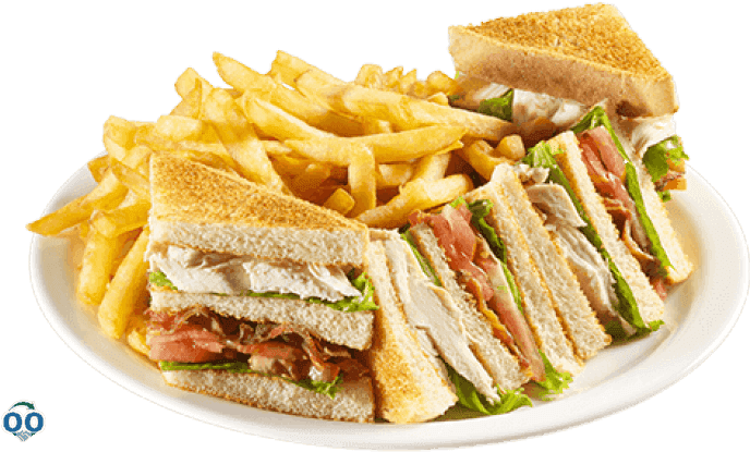 Chicken Club Sandwich - Shrimp (729x418), Png Download