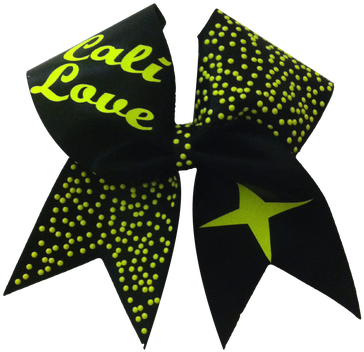 Cali Love Cheer Bow - Polka Dot (380x379), Png Download