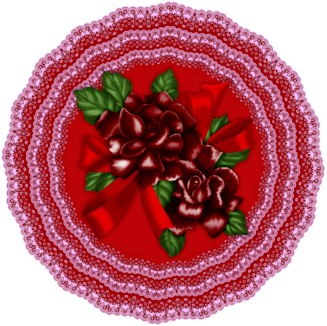 El Lace Doiley Red - .net (464x463), Png Download