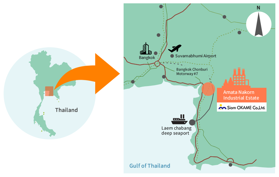 所在地 - Suvarnabhumi Airport Deep Seaport Thailand (921x584), Png Download