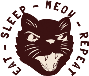 Eat Sleep Meow Repeat - Back Off Cat Luggage Tag (360x460), Png Download