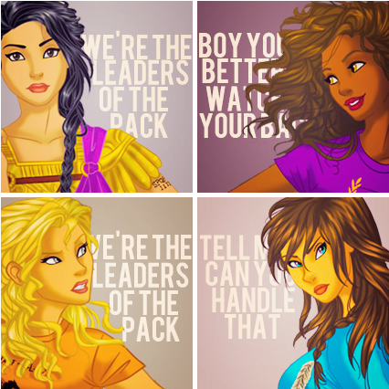 Yup My Fav Girls - Heroes Of Olympus Girls (500x463), Png Download