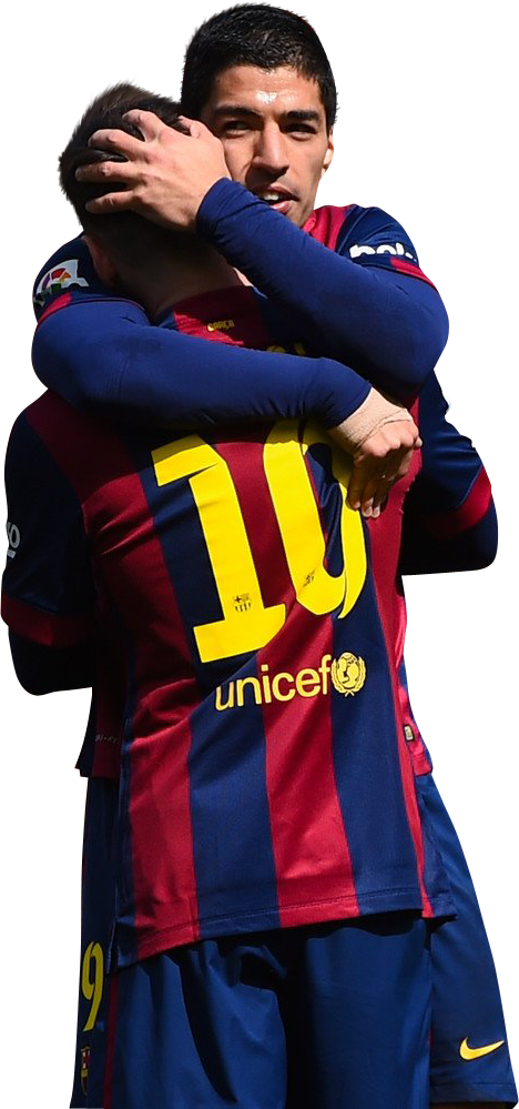 Lionel Messi & Luis Suarez - Lionel Messi (468x999), Png Download