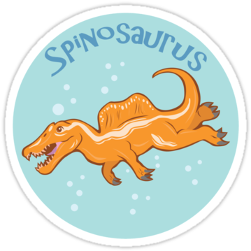 Baby, Dinosaurs, And Jurassic Image - Cute Spinosaurus Swimming (375x360), Png Download