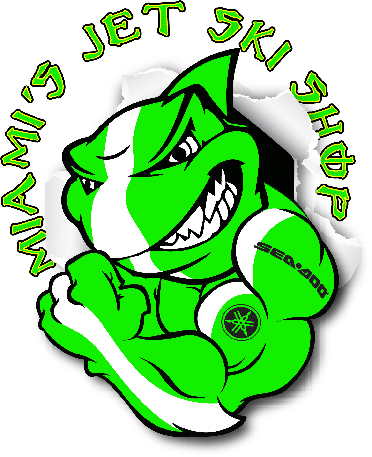 Miamis Jet Ski Shop 2-01 - Australia Men's National Lacrosse Team (2250x1993), Png Download