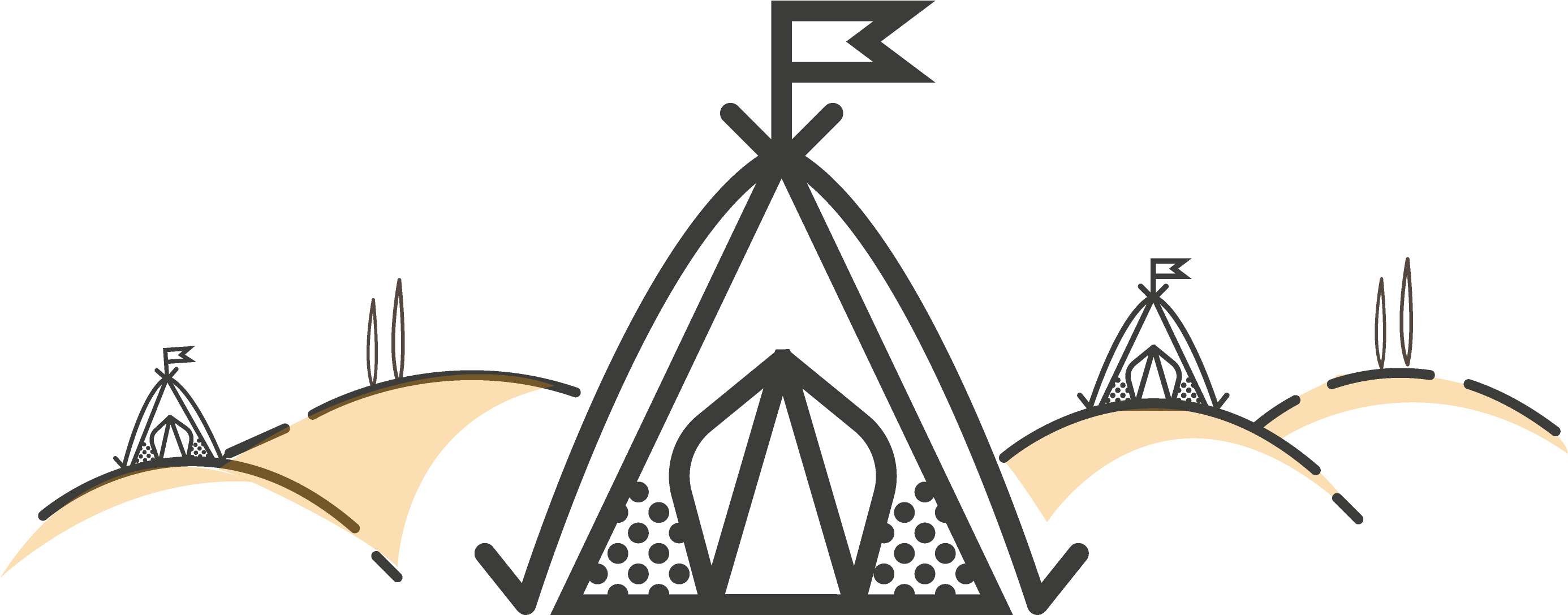 Discover The Camping - Bell Tent (3750x1710), Png Download