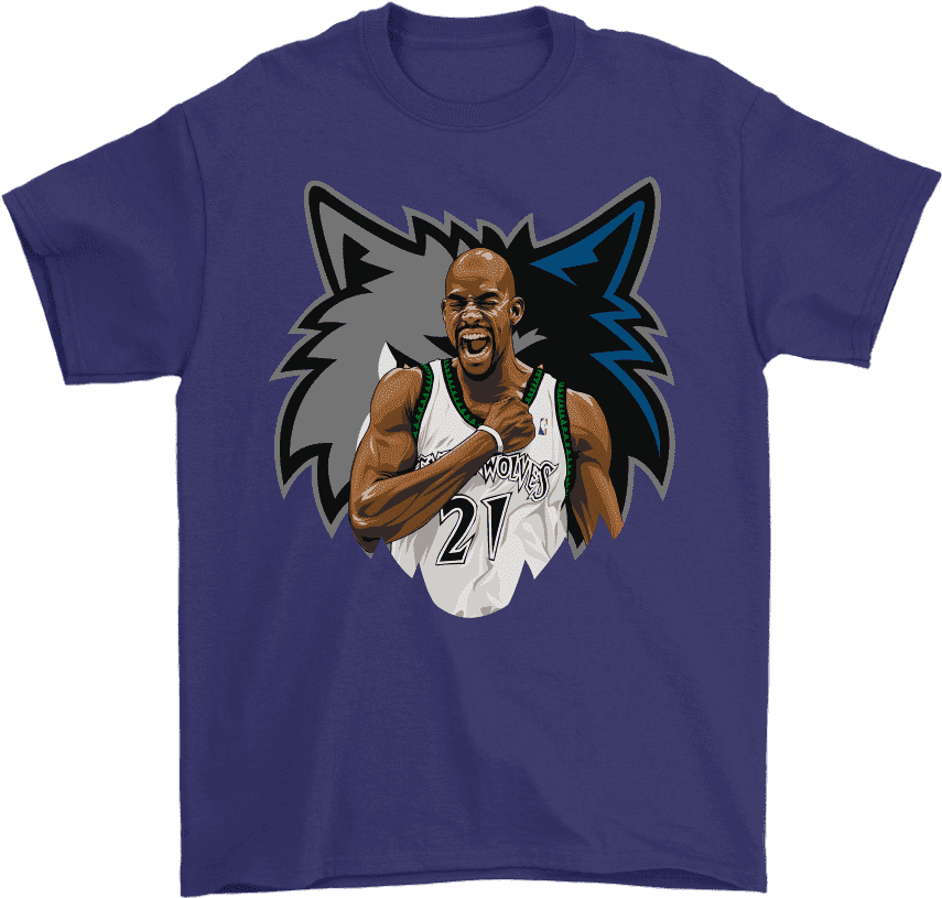 Gildan Mens T-shirt / Purple / S Kevin "the Big Ticket" - Dreamseat Nba Team Logo Nba Team: Minnesota Timberwolves (1024x1024), Png Download