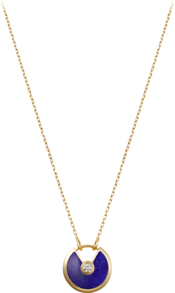 Amulette De Cartier Necklaceyellow Gold, Lapis Lazuli, - Cartier Amulette (613x1024), Png Download