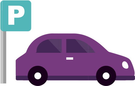 Airport Parking - Park Car Flat Icon (720x377), Png Download