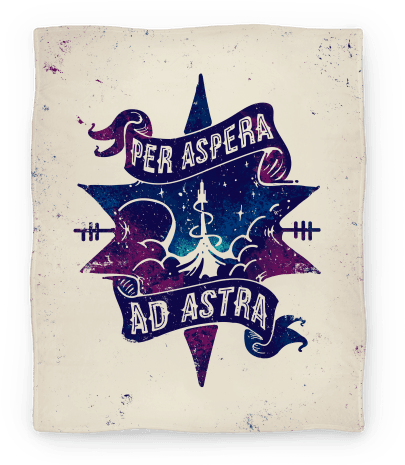 Per Aspera Ad Astra Blanket - Per Aspera Ad Astra Poster (484x484), Png Download