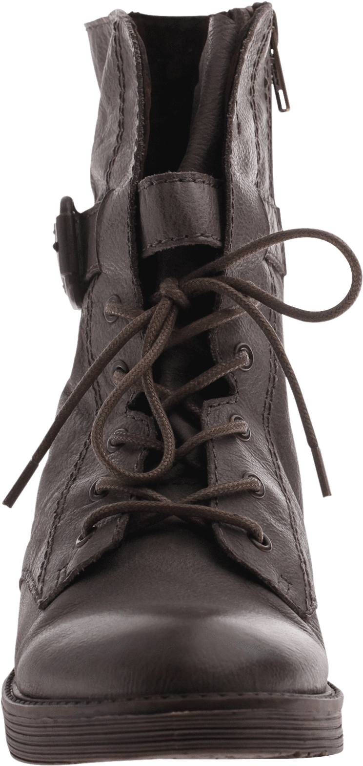 Women's Leather Combat Boot Brentsville In Cement Front - Motorcycle Boot (1782x1782), Png Download