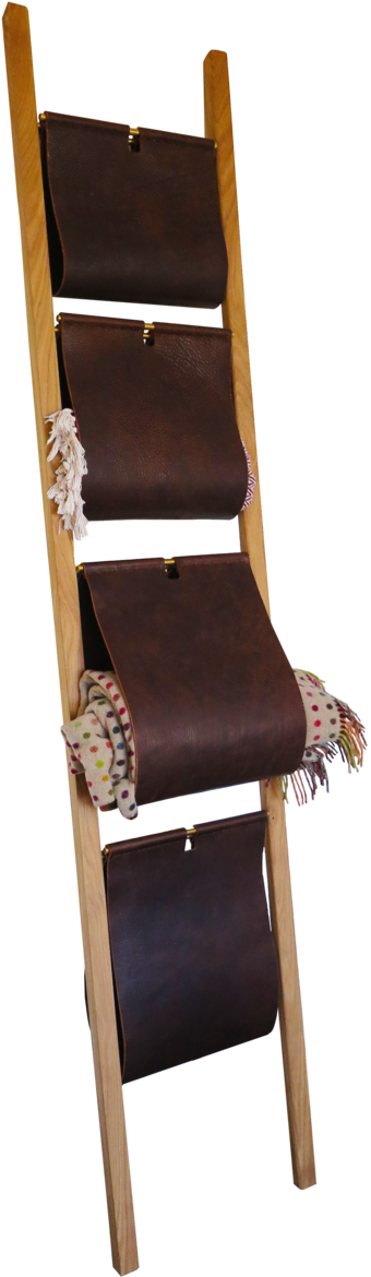 The Ladder With Leather Saddle Bags Is A Different (1000x1333), Png Download