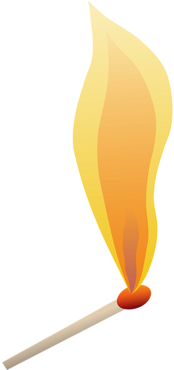 Match Flame - Match On Fire Png (360x720), Png Download