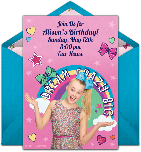 Jojo Siwa Birthday Online Invitation - Jojo Siwa 2018 Wall Calendar (650x650), Png Download