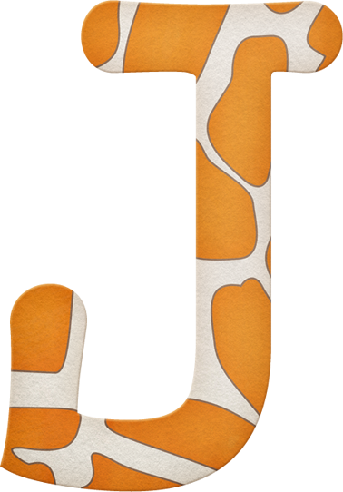 Monogram, Letter J Letter J, Monogram, Tag Alphabet, - Letter J In Giraffe Print (378x542), Png Download