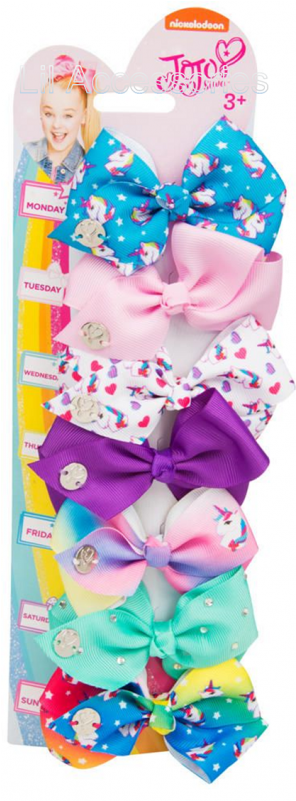 Jojo Siwa Bows Set White-pink/pink Tonal (800x800), Png Download