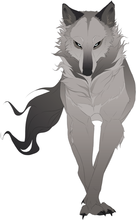 El Ángel De Las Aus Animales Pinterest Art Wolf And - Drawn Anime Wolves (735x1087), Png Download