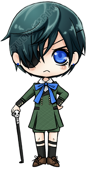 And Welcome To The Black Butler Roleplay - Ciel Black Butler Chibi (320x600), Png Download