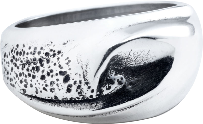 Big Rock In Sterling Silver With Patina Ring - Silver (1000x1000), Png Download