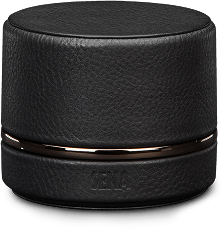 Leather Watch Case Apple Watch Case Black Sxd001alus-50 - Sena - Leather Case For Apple Watch - Black/gunmetal (1024x1024), Png Download