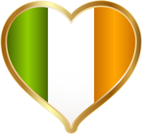 St Patricks Day Irish Heart Png Clip Art Imageu200b - St Patrick's Day Hearts (600x566), Png Download