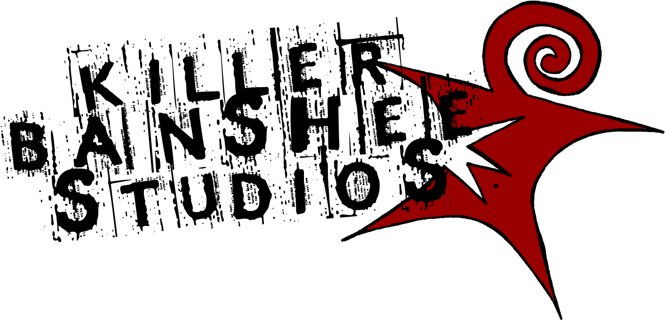 Killer Banshee Studios Logo White Bkgd 300dpi Png - Text Killer Logos Png (1383x687), Png Download