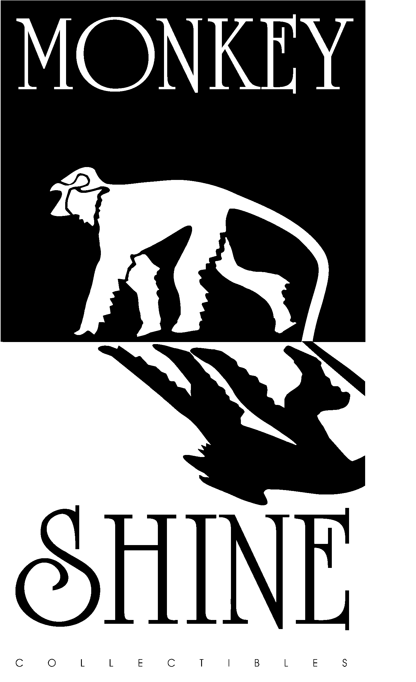 Monkey Shine Logo Black And White - Monkey (2400x2400), Png Download