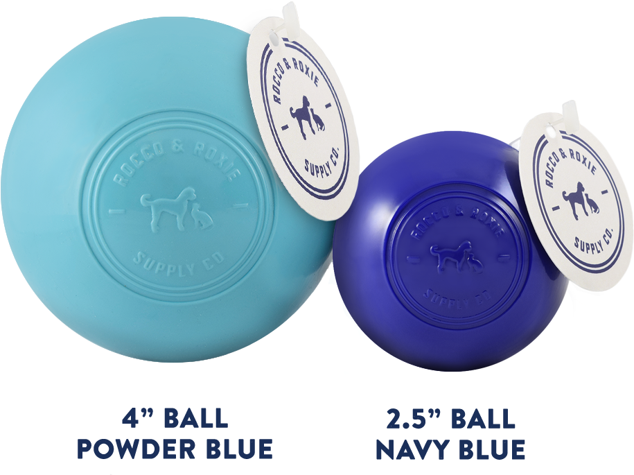 Nearly Indestructible Dog Toy Ball - Rocco & Roxie Bpa-free Dog Toy Ball 2.5-inch Navy (1000x1000), Png Download
