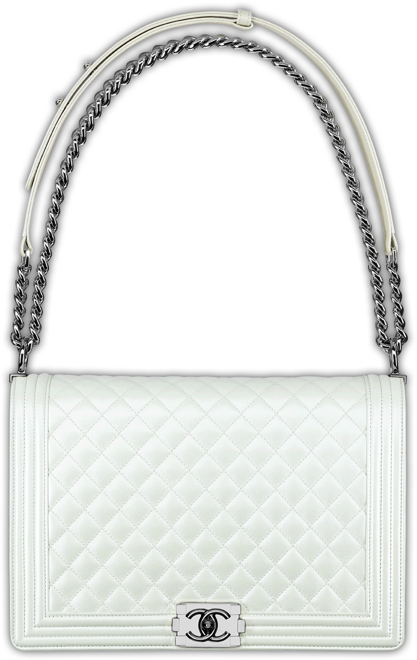 Buy Cheap Gucci Evenings Handbags - Boy Chanel Flap Bag White (836x1324), Png Download