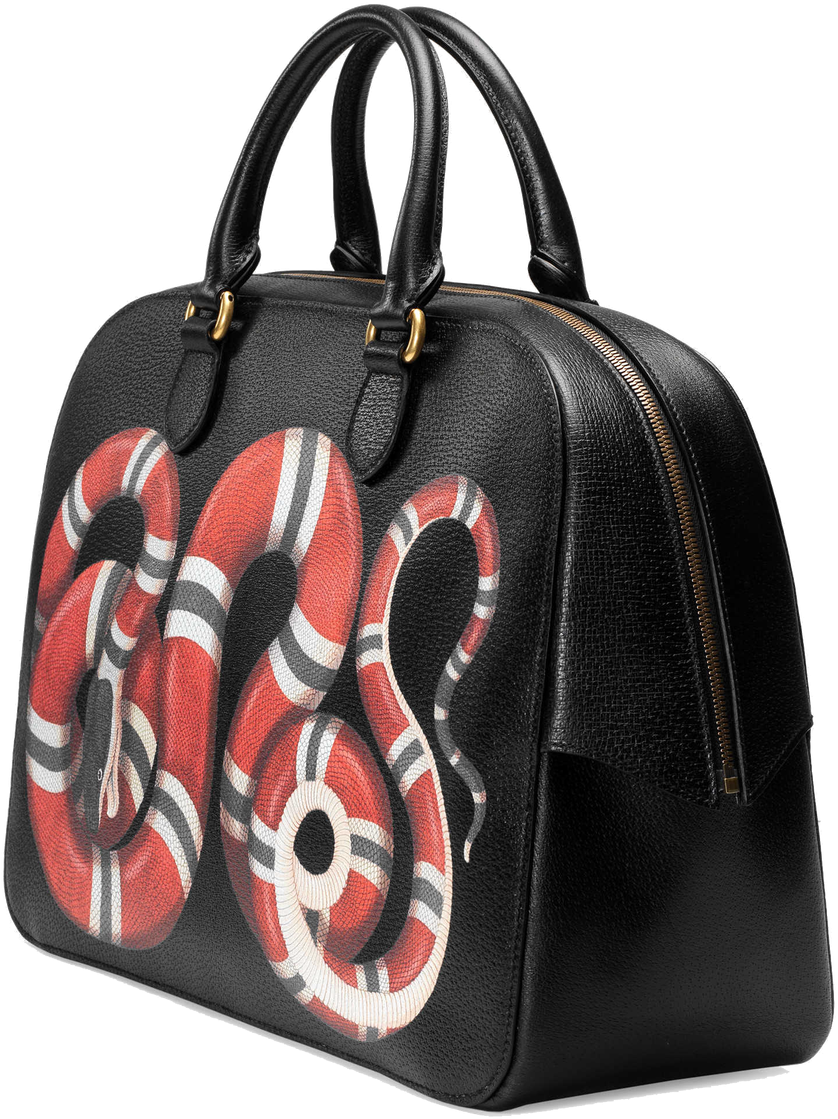 Download Hd Gucci Snake S A Favorite For Men S Bags Gucci King Snake Leather Duffle Transparent Png Image Nicepng Com